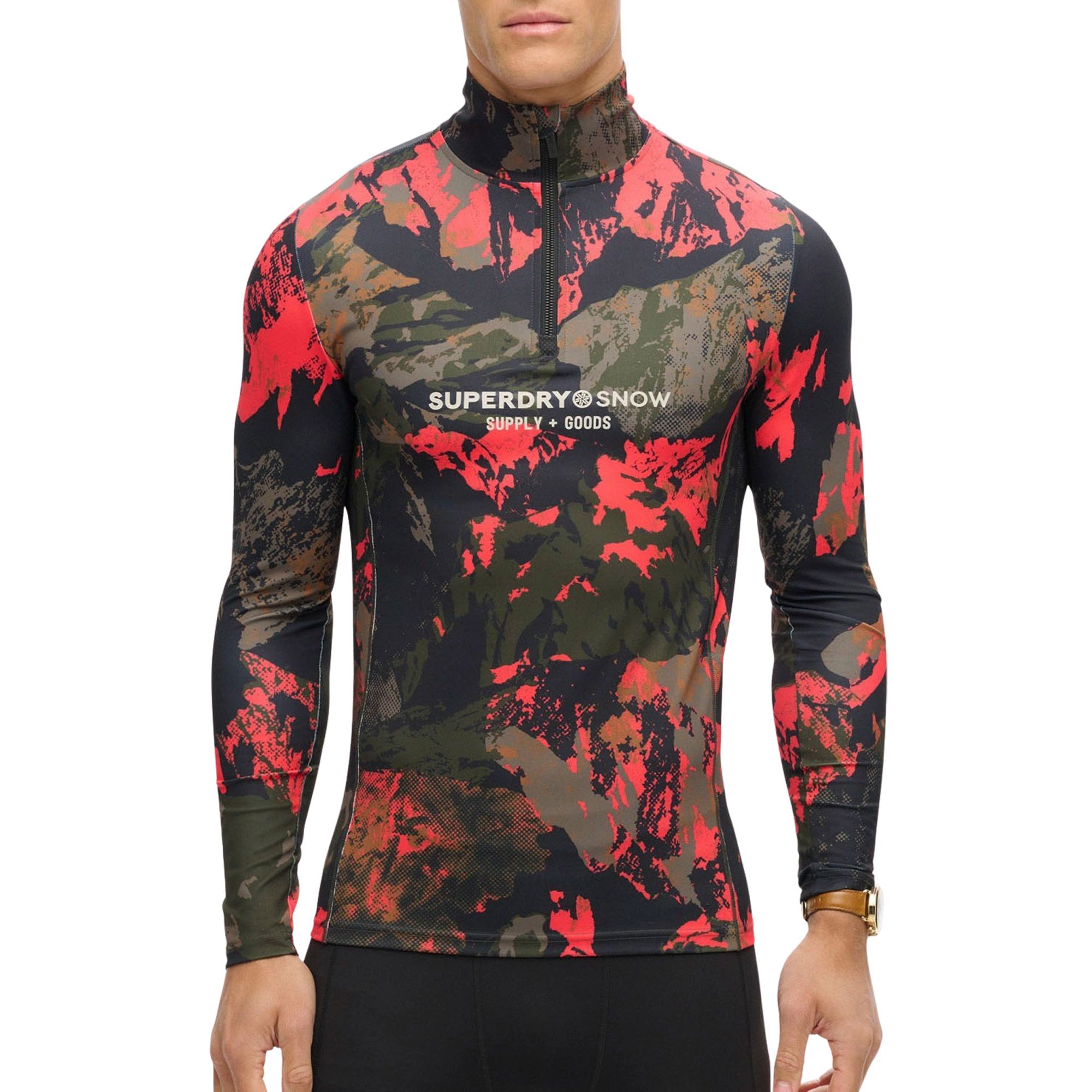 Superdry Ski Base Layer Half Zip Longsleeve Heren