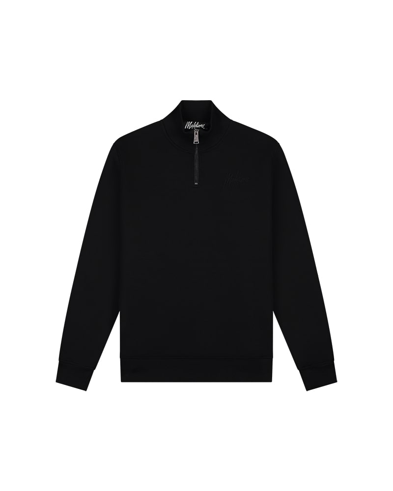 Malelions men turtle half zip sweater mm2-aw24-03 900 black