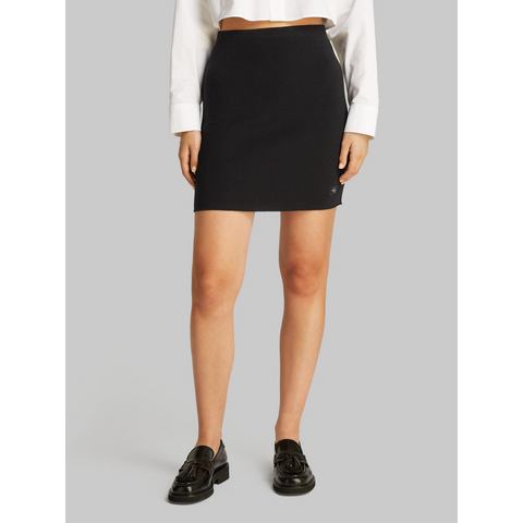 Calvin Klein Geweven rok WOVEN LABEL SWEATER SKIRT Logoprint, figuuraccentuerend