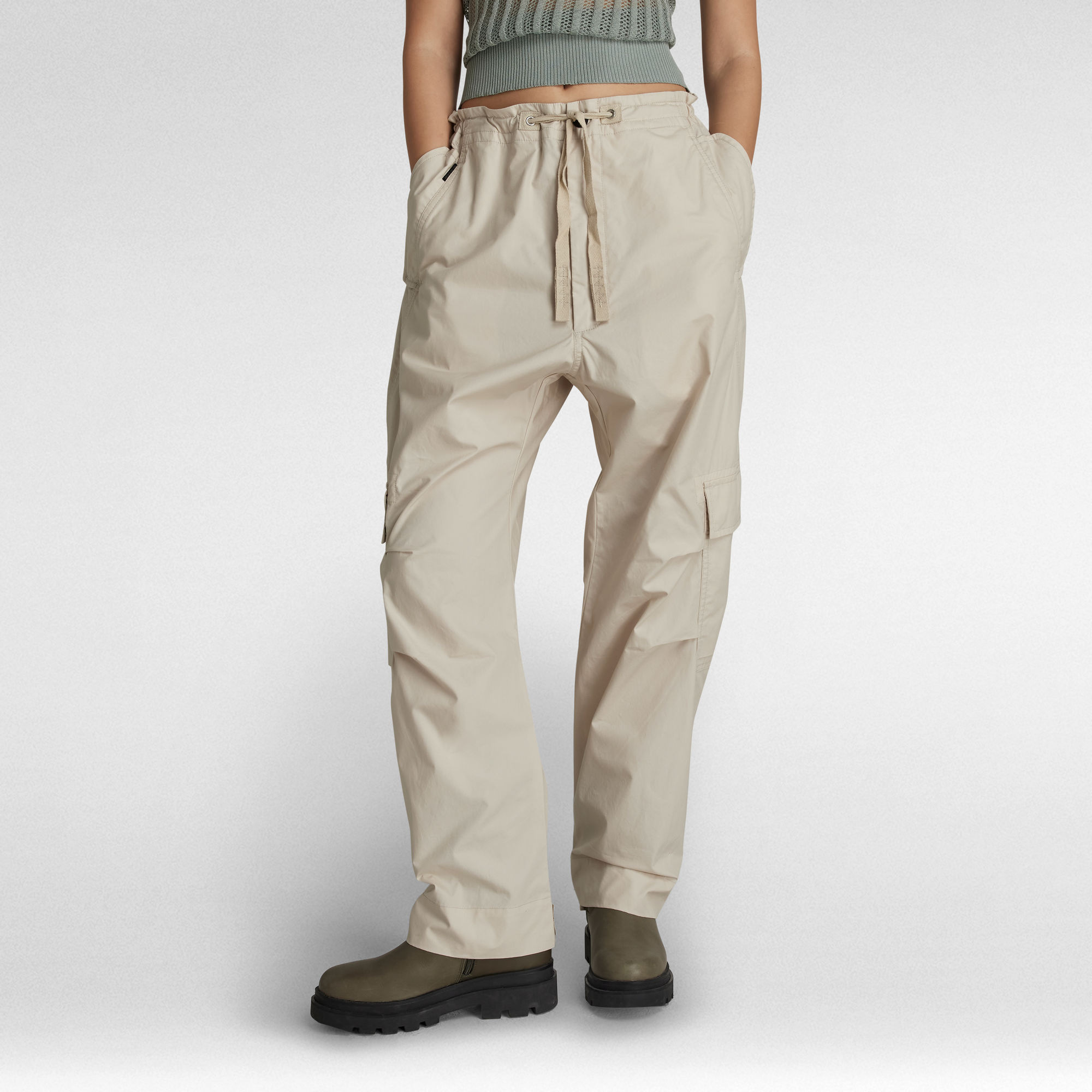 G-Star RAW Cargo Broek Summer Snow - Beige - Dames