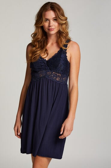 Hunkemöller Slipdress Nora Lace Blauw