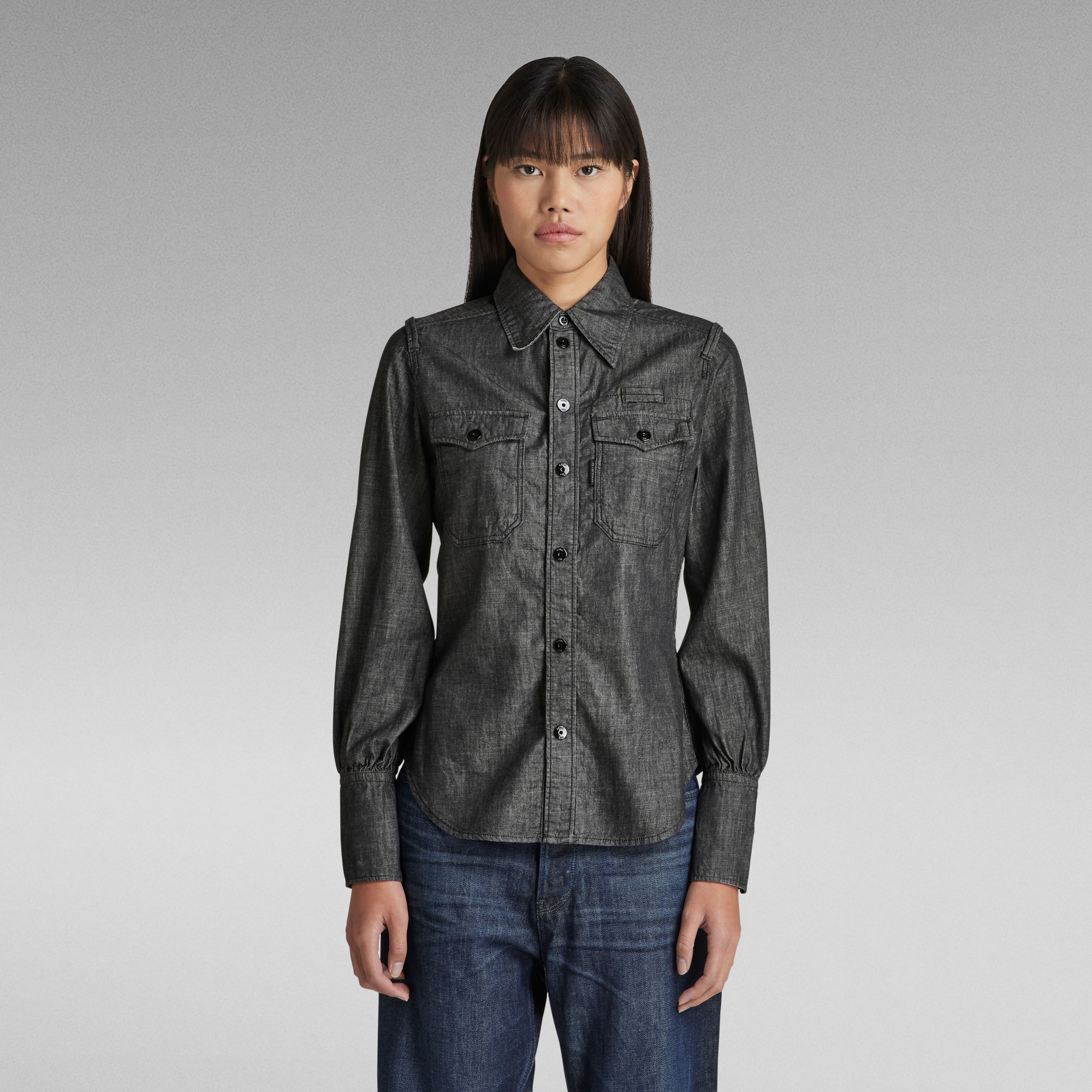 G-Star RAW Slim Shirt - Zwart - Dames