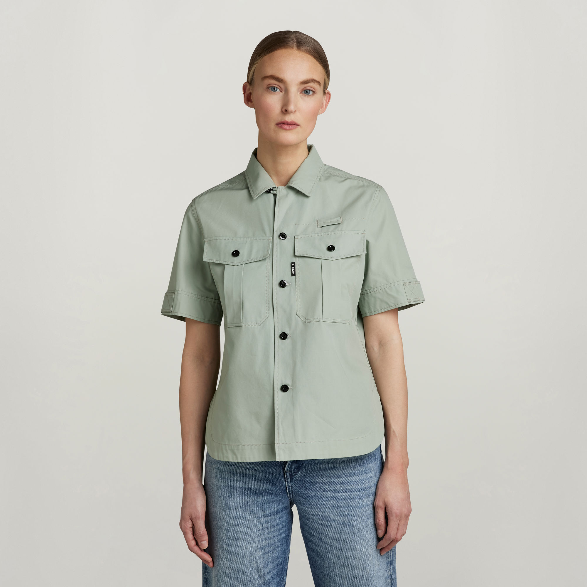 G-Star RAW Officer Bowling Shirt - Lichtblauw - Dames