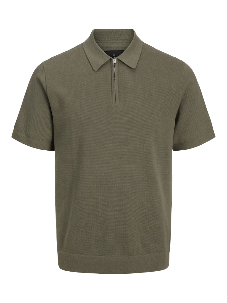 Jack & Jones jprblamilano spring knit polo ss sn 12271401 tea leaf