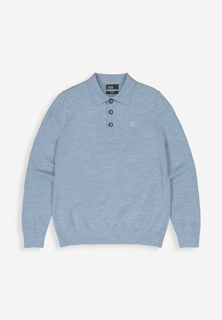 Butcher of Blue lt clifden polo l/s m2416001 836-lagoon blue