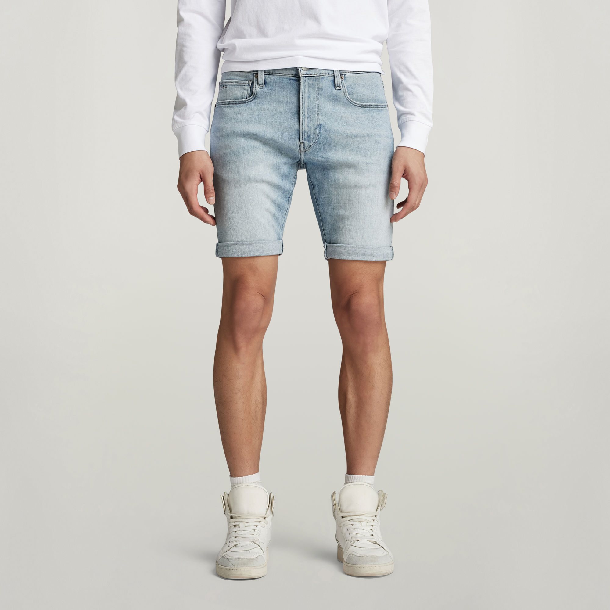 G-Star RAW 3301 Slim Denim Short - Lichtblauw - Heren