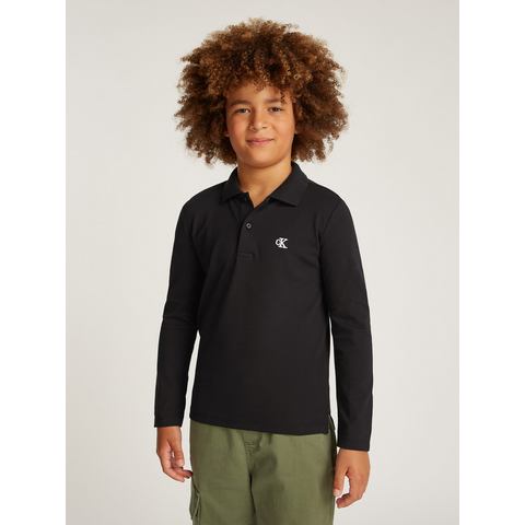 Calvin Klein Poloshirt met lange mouwen LS ESSENTIAL POLO voor kinderen tot 16 jaar met logostiksel