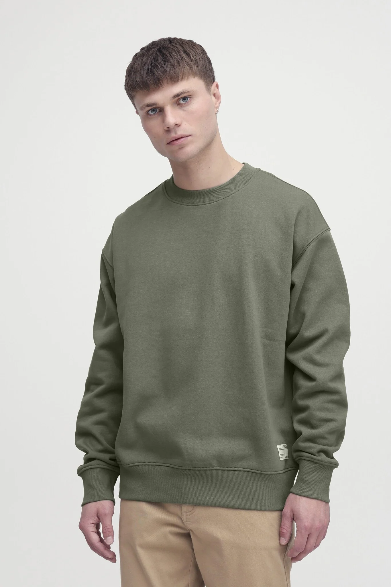 !SOLID Sdlenz crew sw 21107419 dusty olive