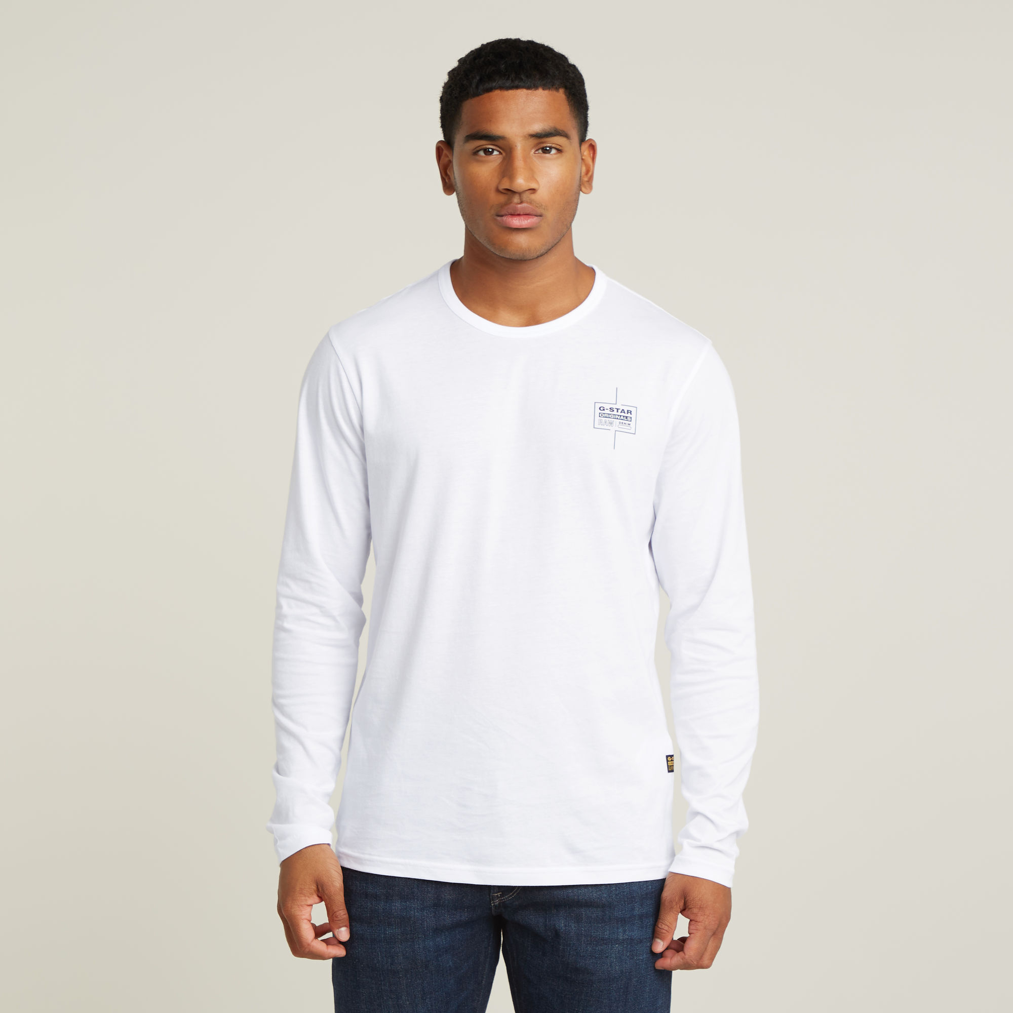 G-Star RAW Chest Logo T-Shirt - Wit - Heren