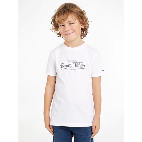 Tommy Hilfiger Shirt met korte mouwen ICON PRINT REGULAR TEE SS Kinderen tot 16 jaar met logo-opdruk