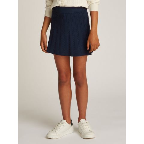 Tommy Hilfiger Gebreide rok MINI CABLE SKIRT met klein kabelpatroon