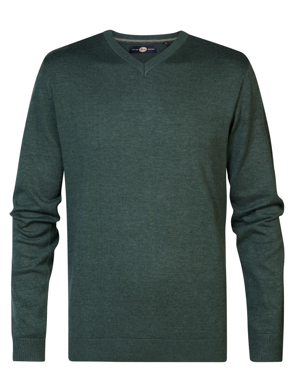 Petrol Industries M-3040-kwv200 knitwear v-neck basic donker