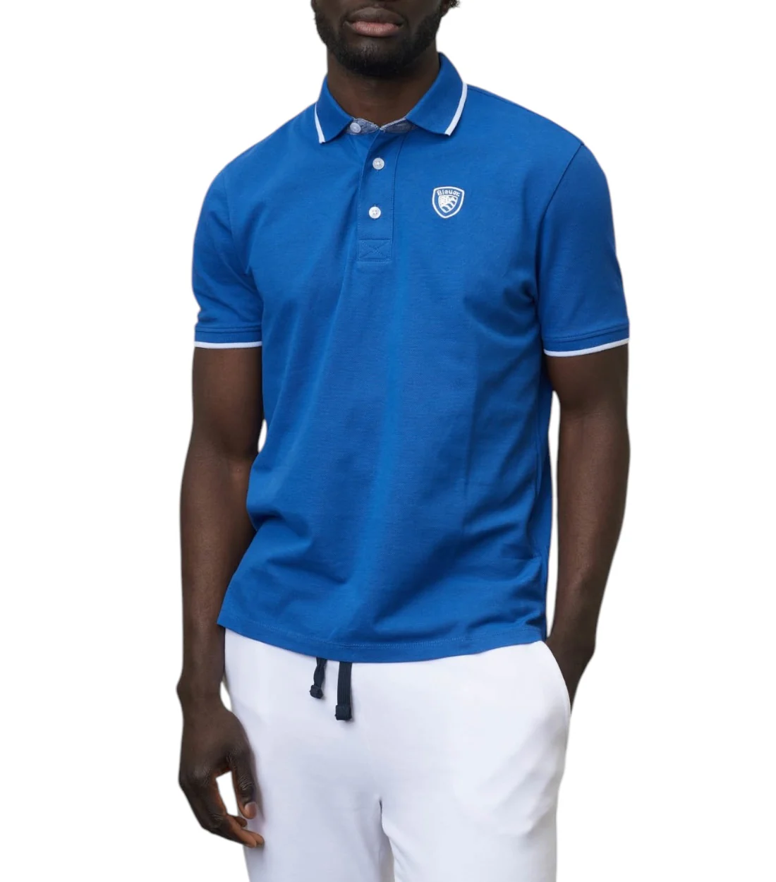 Blauer Polo top heren