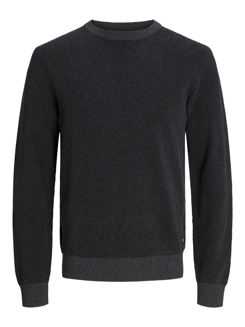 Jack & Jones Jjeglobe knit crew neck noos antraciet