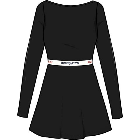 TOMMY JEANS Jerseyjurk TJW TAPE FIT FLARE DRESS EXT