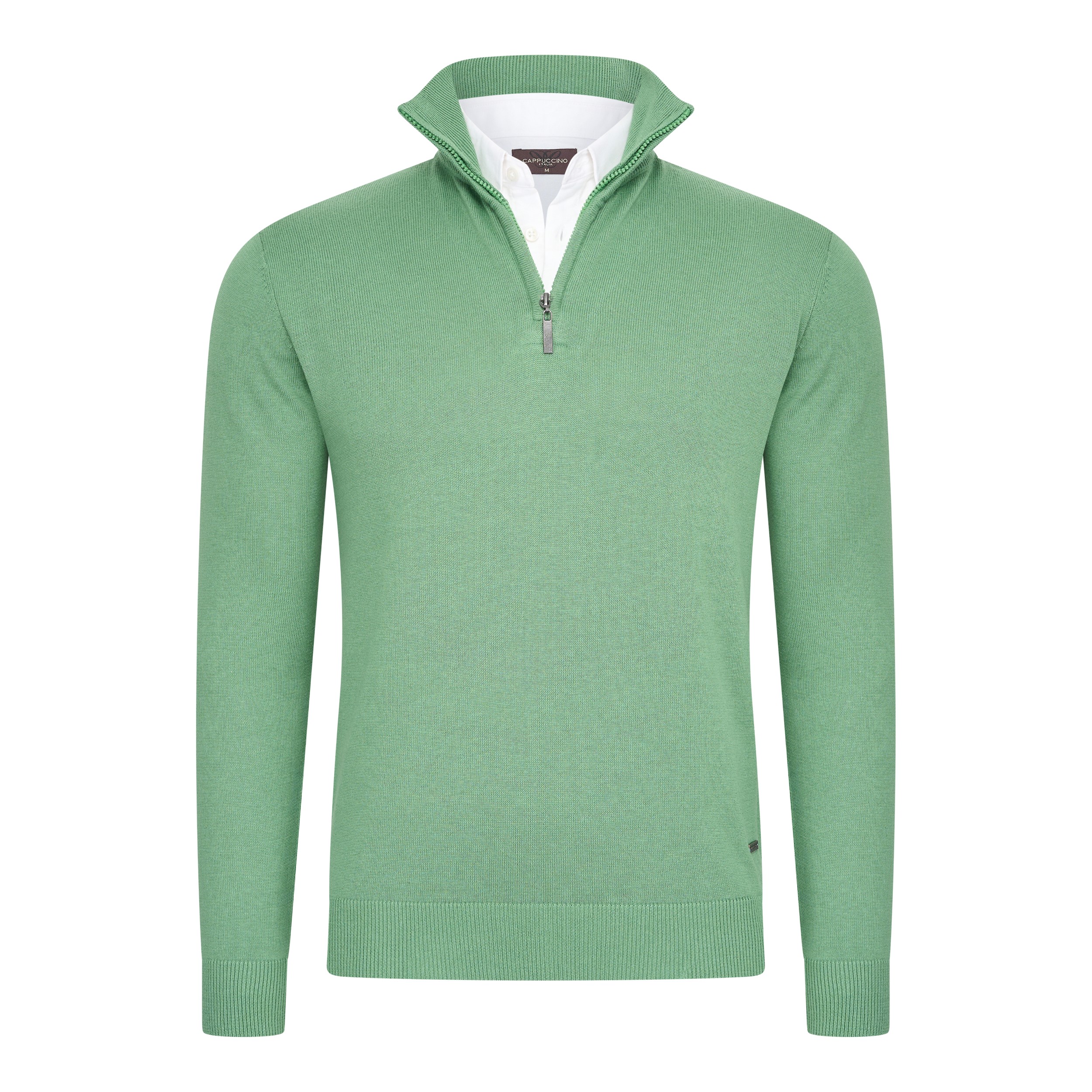 Cappuccino Italia Mock zip pullover