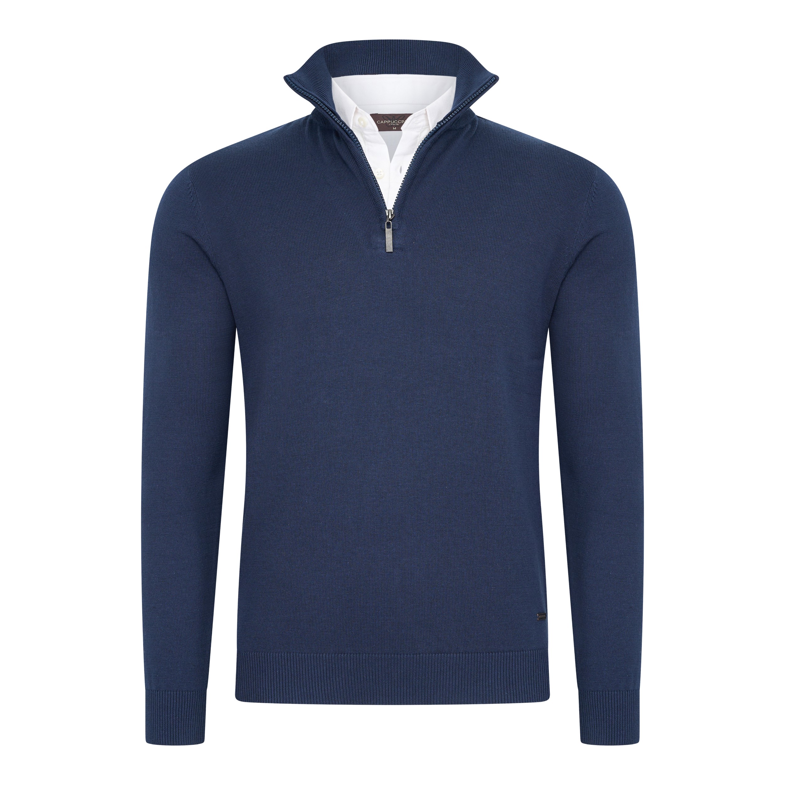 Cappuccino Italia Mock zip pullover