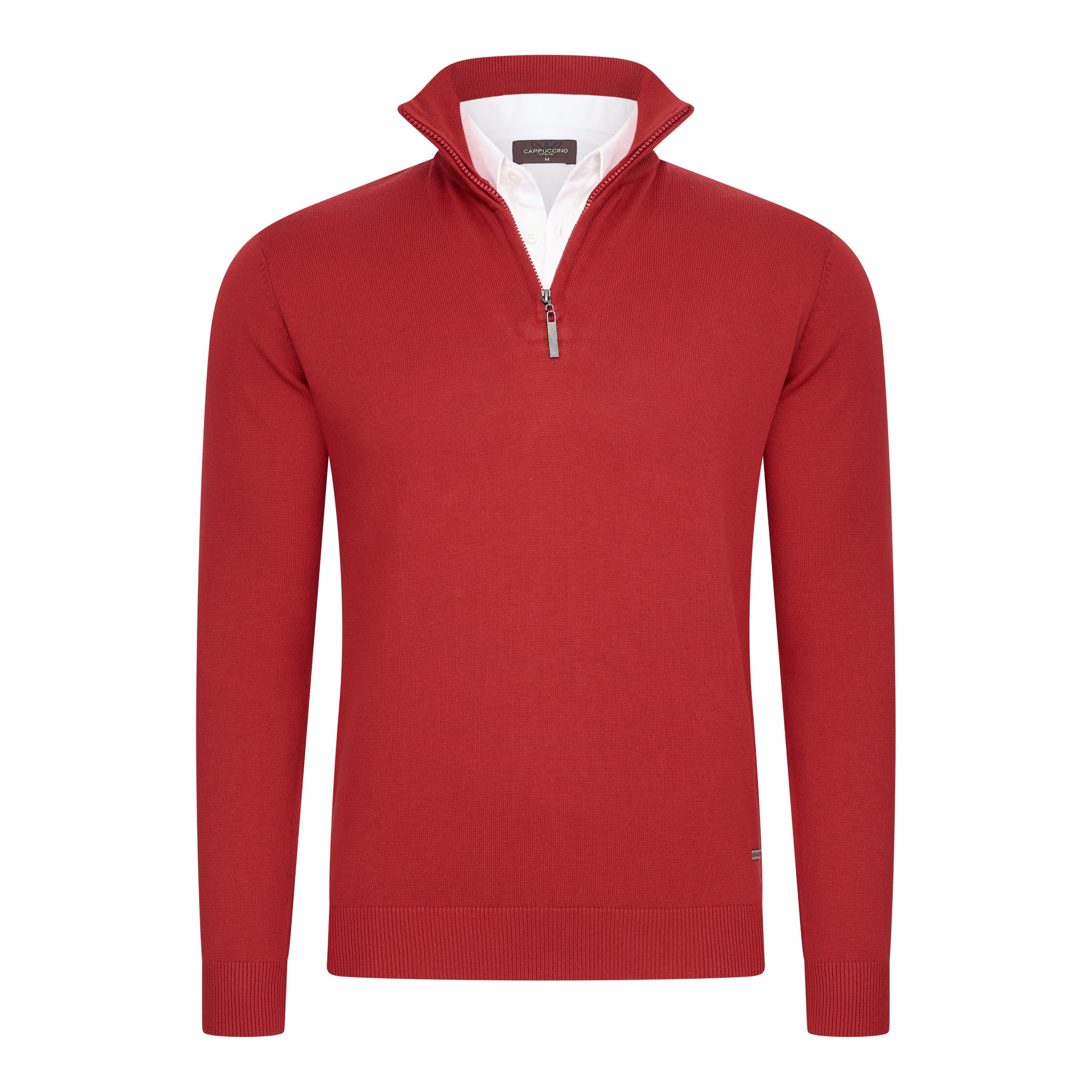 Cappuccino Italia Mock zip pullover