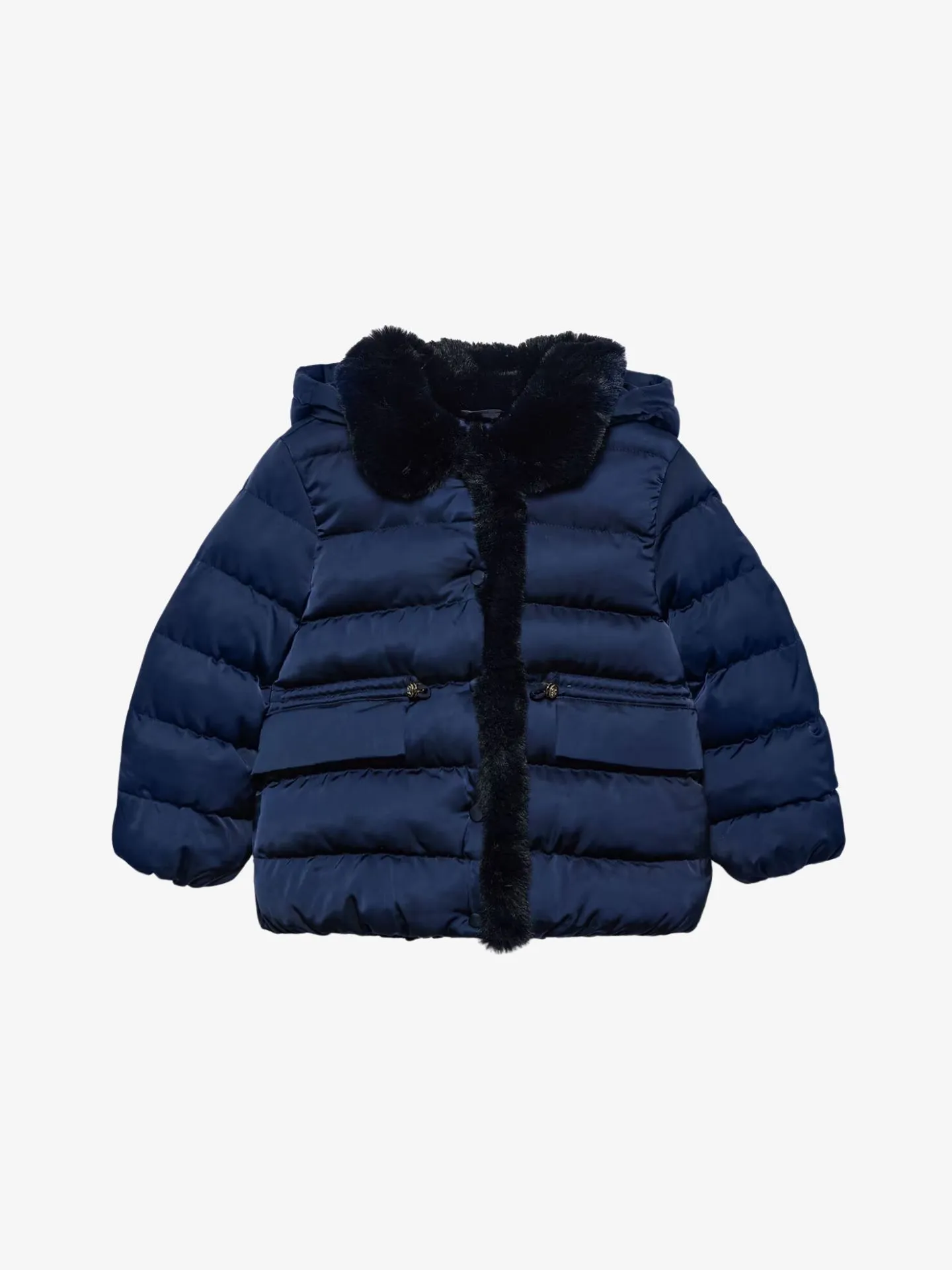 Abel & Lula Meisjes winterjas satin navy