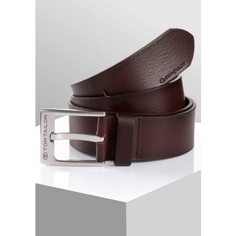 Tom Tailor Leren riem TTCALVIN 4 cm brede herenriem, casual en jeanslook