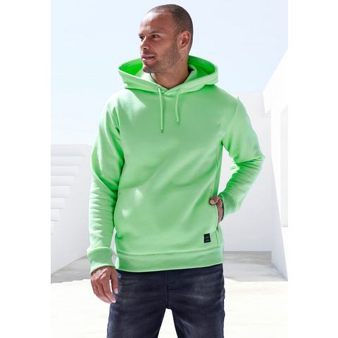 John Devin Hoodie Langarm, sweatshirt met ronde hals en capuchon, katoenmix