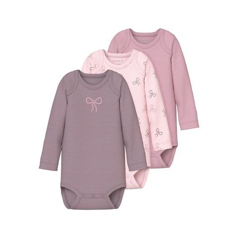 Name It Body met lange mouwen NBFBODY 3P LS BARELY PINK BOW NOOS (set, 3-delig)