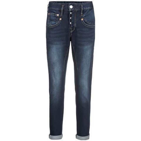 Herrlicher 7/8 jeans Shyra Cropped Reused Denim met diep zittende zakken aan de voorkant