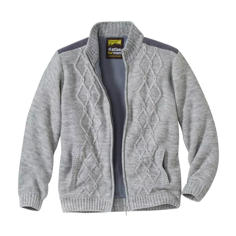 Atlas For Men Gebreide fleece gevoerde heren jas