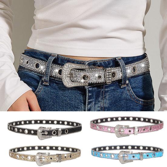 Wanderlust Wares taille riem strass pailletten gesp sluiting verstelbare all-match versieren mode item luxe riem vrouwen riem kleding accessoire