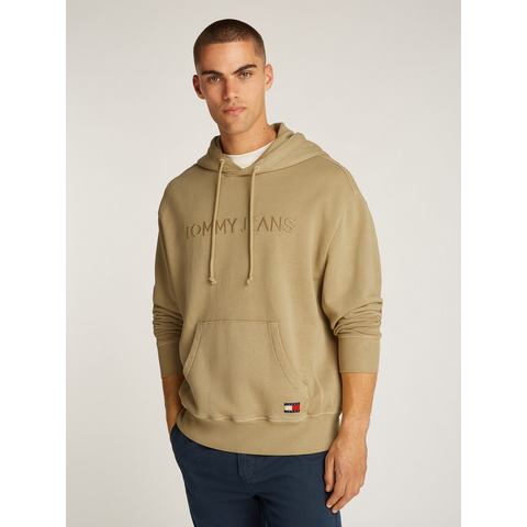 TOMMY JEANS Hoodie TJM RLX TJ LABEL HOODIE met groot logoborduursel