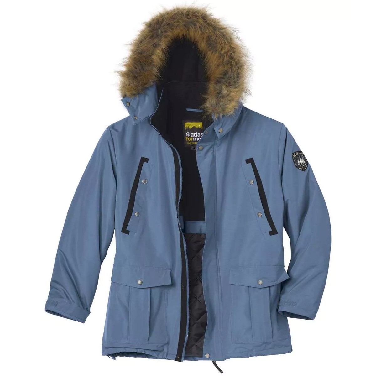 Atlas For Men Waterafstotende parka met meerdere zakken voor heren