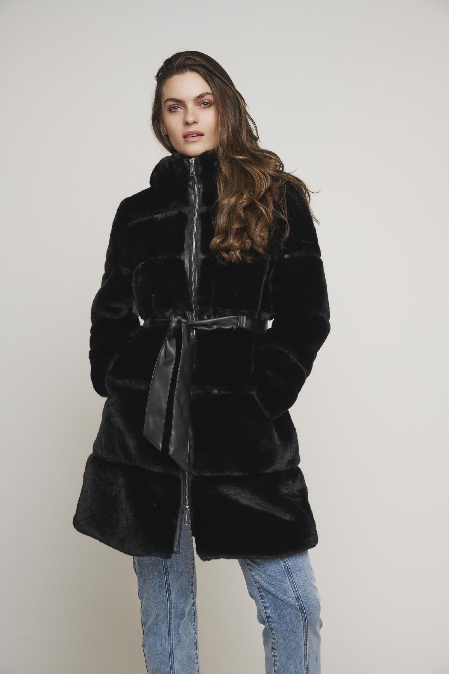 Rino & Pelle Harvard.7002412 faux fur coat with hood and fa