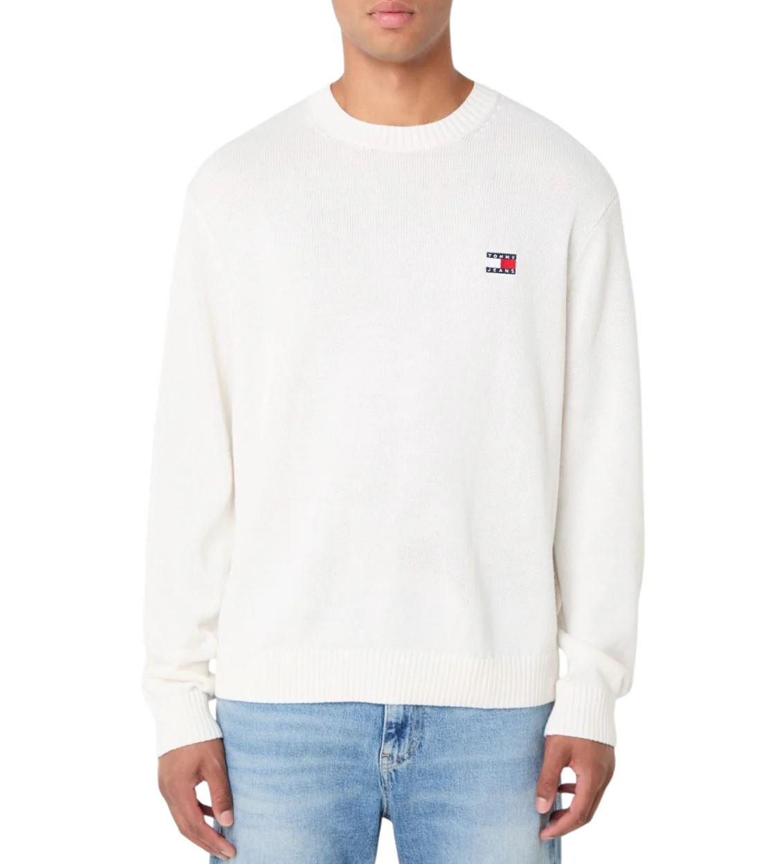 Tommy Hilfiger Fijngebreide pullover in wolblend met logo