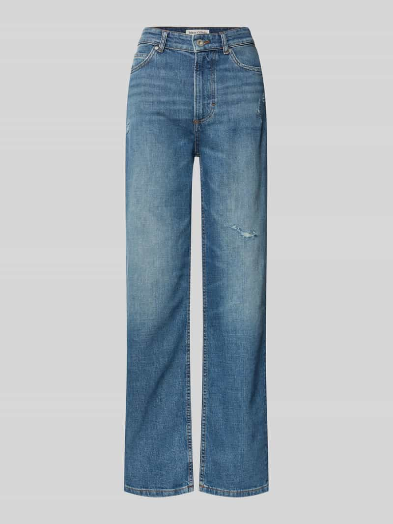 MARC O POLO Straight fit jeans in destroyed-look