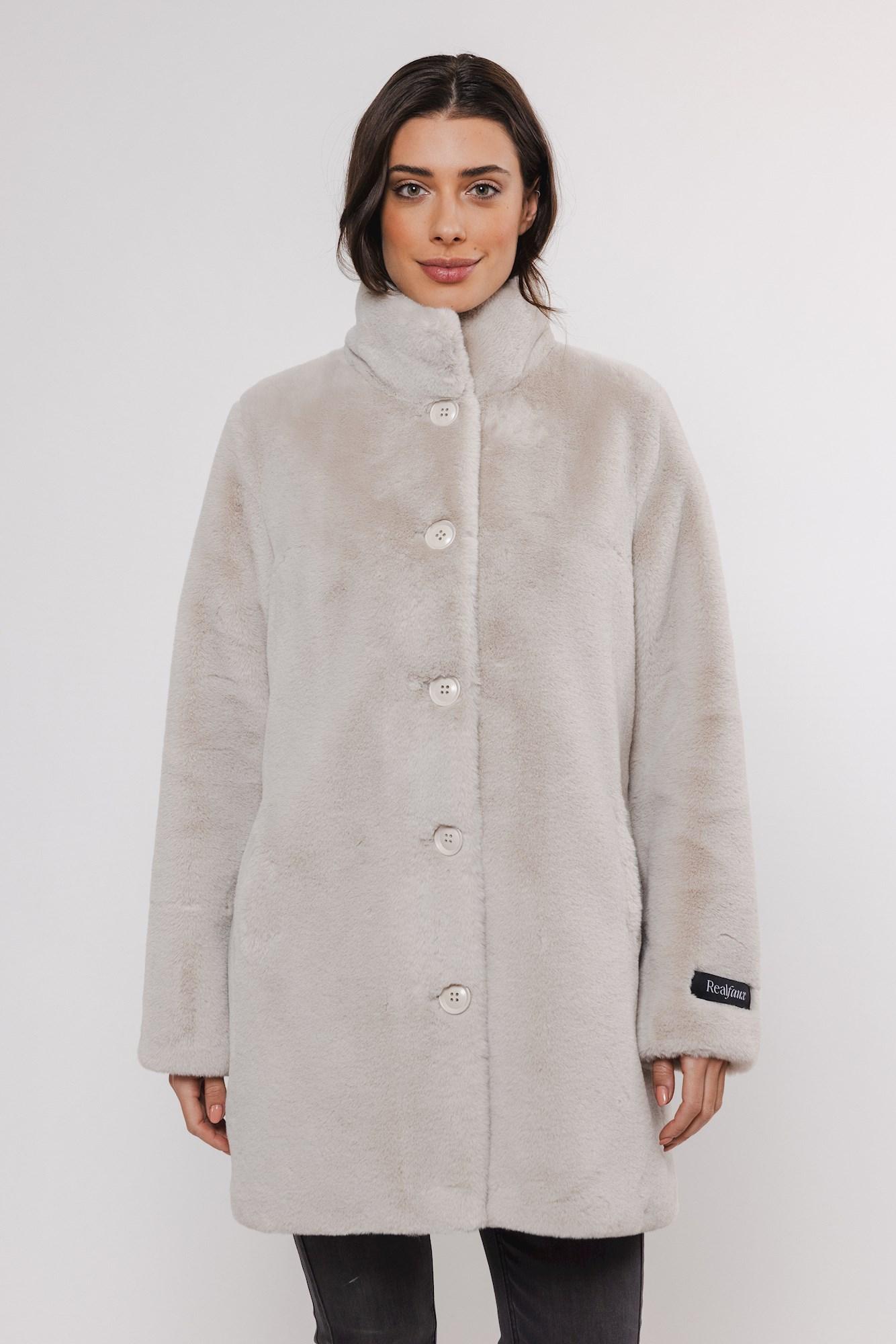 Rino & Pelle Nonna.7002411 single breasted fake fur coat