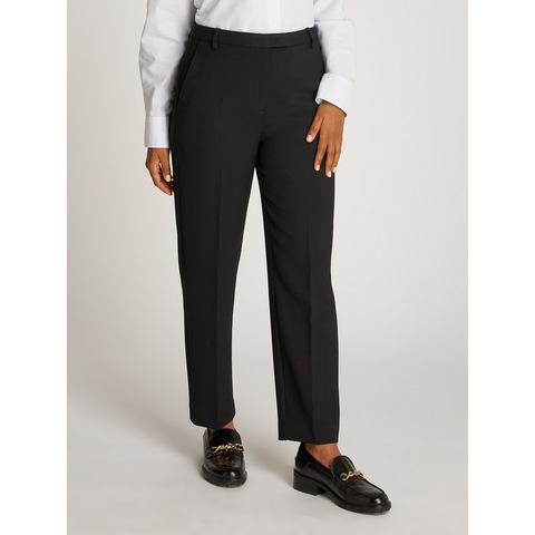 Tommy Hilfiger Geweven broek PUNTO SLIM STRAIGHT PANT met strijkvouwen, metalen label