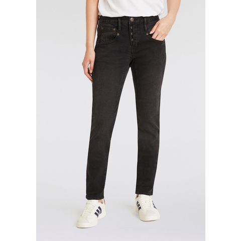 Herrlicher Boyfriendjeans Shyra Long Recycled Denim Black Stretch