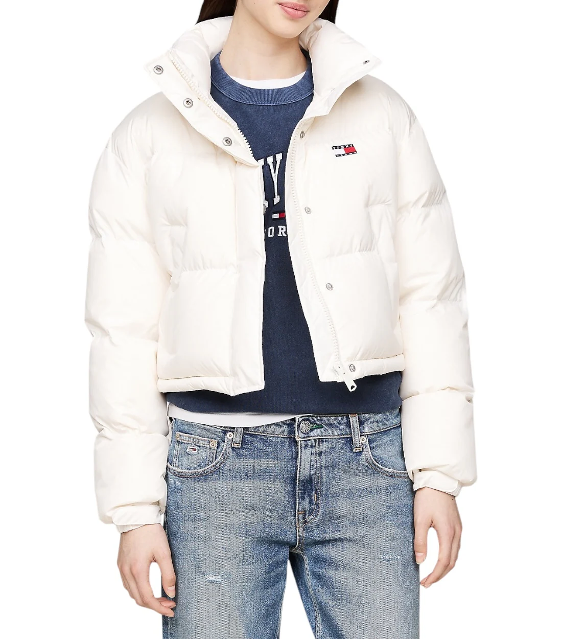 Tommy Hilfiger Alaska pufferjack met logo op de achterkant