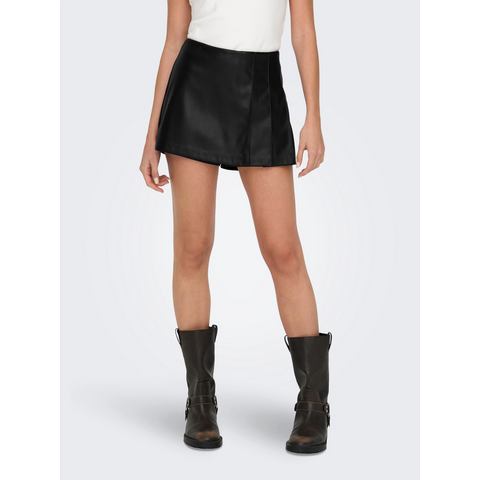 Only Imitatieleren rok ONLAMILI MW FAUX LEATHER SKORT PNT CC