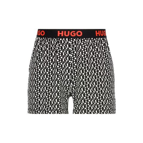 HUGO underwear Short UNITE_SHORTS PRINTED met elastische logoband