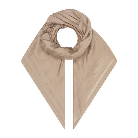 Calvin Klein Sjaal BURNOUT MONOGRAM SCARF CK-patroon, vierkante vorm