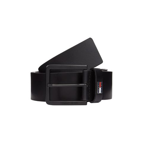 TOMMY JEANS Leren riem TJM ELEVATED LEATHER 4.0 zachte touch, metalen patch