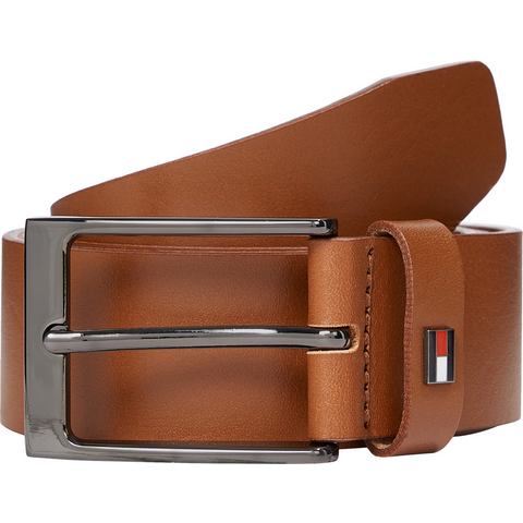 Tommy Hilfiger Leren riem LAYTON 3.5 Metalen patch, eenvoudige doornsluiting