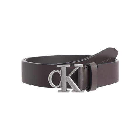 Calvin Klein Leren riem ROUND MONO PLAQUE LTHR BELT 35MM