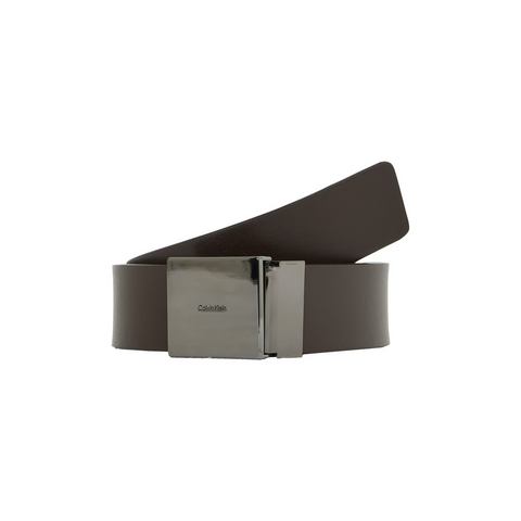 Calvin Klein Leren riem ADJ CASUAL PLAQUE 35MM Logoprand, kliksluiting