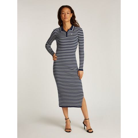 TOMMY JEANS Polojurk TJW LS POLO MIDI DRESS