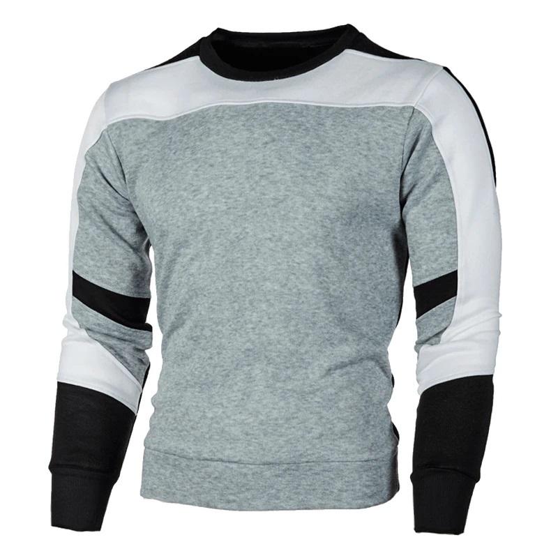 DSorothy Heren Casual Crewneck Sweatshirt Color Block Herfst Lente Pullover Sweatshirts S wit