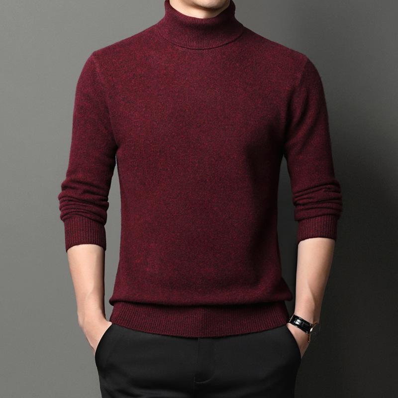 BAN FASHION Herensweater Warme en comfortabele trui met lange mouwen en coltrui Herenkleding M