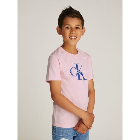 Calvin Klein Shirt met ronde hals CK MONOGRAM SS T-SHIRT voor kinderen tot 16 jaar met logo-opdruk