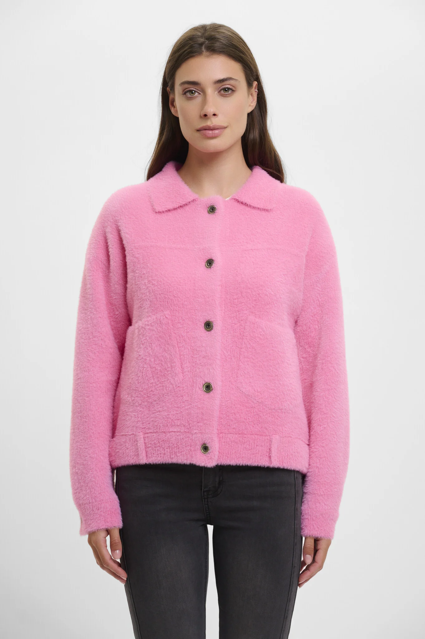 Rino & Pelle Bubbly.5002520 rino en pelle boxy jacket bright pink